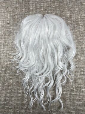 White Women's Long Wavy Synthetic Hairpiece Wig